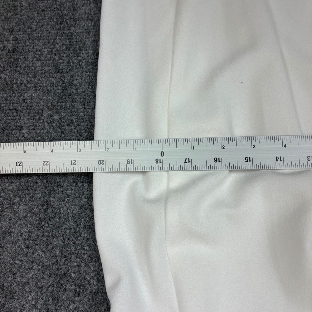 Jules & Cleo White Ruched Surplice Cocktail Dress Rhinestone Straps Size 16 - Picture 7 of 11